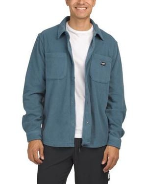 Marshalls Polar Fleece Overshirt Jacket For - Blue
