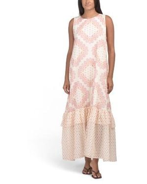 Marshalls Sleeveless Tiered Maxi Dress For - Pink