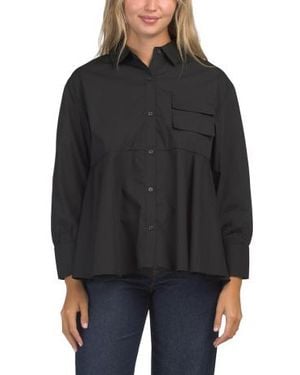 Marshalls Cotton Blend Blouse For - Black