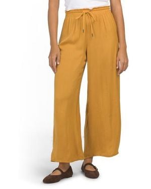 Marshalls Airflow Pull On Pants With Elastic Drawstring Waistband For - Yellow