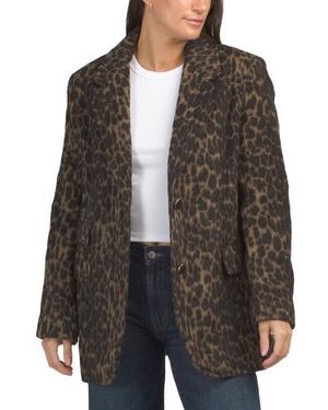 Marshalls Wool Blend Blazer For - Brown