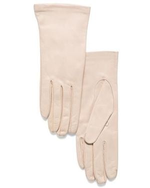 Marshalls Leather Short Gloves With Silk Lining For - Natural