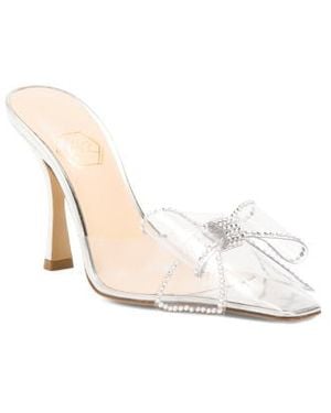 Marshalls Heeled Holiday Bow Mules For - White