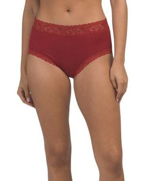 Marshalls Moments Lace Trim Full Briefs - Red