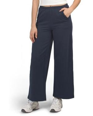 Marshalls Lux Drapey Comfort Wide Leg Fleece Pants For - Blue