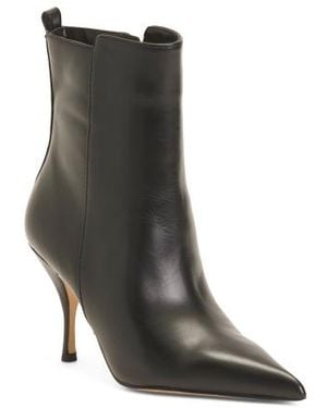 Marshalls Leather Poise Heeled Booties For - Black