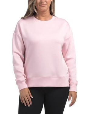 Marshalls Crew Neck Top With Side Slits For - Pink