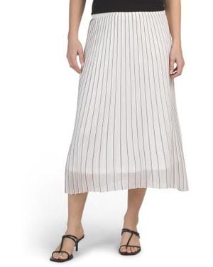 Marshalls Pleated Skirt With Contrast Tipping For - White