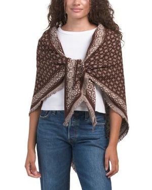 Marshalls Frayed Triangle Scarf For - Blue