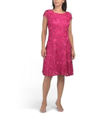 Marshalls Soutache A-Line Mini Dress For - Pink