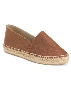 Marshalls Leather Woven Espadrille Flats For - Brown