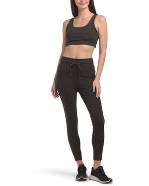 Marshalls 2Pc Active Set With Drawstring Leggings For - Black