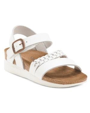 Marshalls Leather Quinn Comfort Wedge Sandals With Antimicrobial Lining For - Metallic