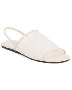 Marshalls Salm Mesh Sandals With Leather Trim For - White