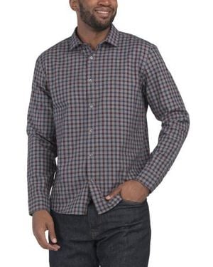 Marshalls Melange Plaid Hutcheson Shirt For - Gray