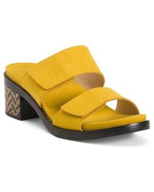 Marshalls Tia Comfort Block Heel Sandals For - Yellow