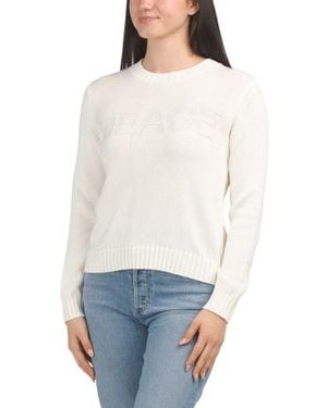 Marshalls Cashmere Blend Peace Out Pull Over Sweater - White