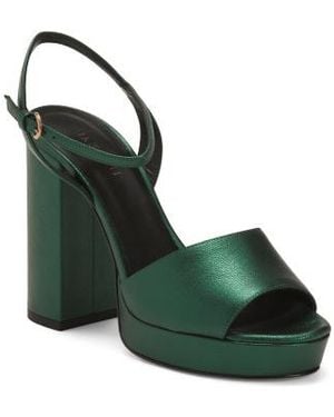 Marshalls Leather Solange Open Toe Formal Sandals For - Green