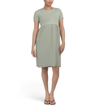 Marshalls Linen Blend Short Sleeve Dress For - Green