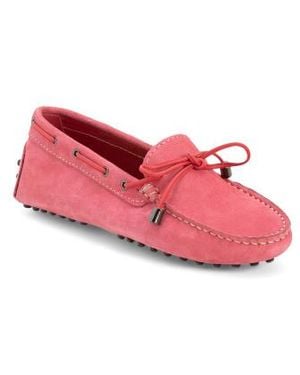 Marshalls Suede Car Shoes With Knot Accent For - Pink
