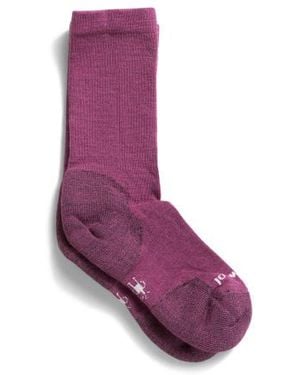 Marshalls Merino Wool Blend Everyday Solid Rib Crew Socks For - Purple
