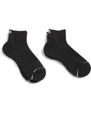 Marshalls 2Pk Performance Compression Knit Quarter Cut Socks For - Black