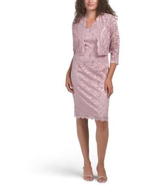 Marshalls 2Pc Jacket And Dress Set For - Pink