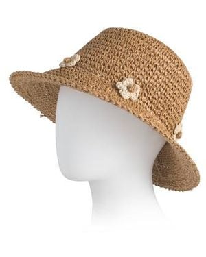 Marshalls Crochet Flowers Bucket Hat For - White