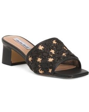 Marshalls Raffia Heeled Sandals For - Brown