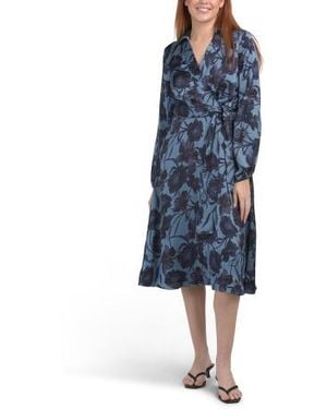 Marshalls V-Neck Knot Front Dress For - Blue