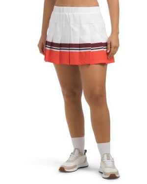 Marshalls Striped Trim Go With The Flow Mini Skort For - Red