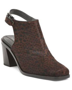 Marshalls Leather Isadora Open Back Boots For - Brown