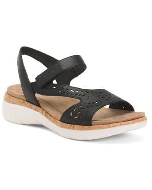 Marshalls Leather Recent Comfort Sandals For - Metallic