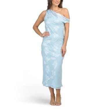 Marshalls Off The Shoulder Textured Floral Gown For - Blue