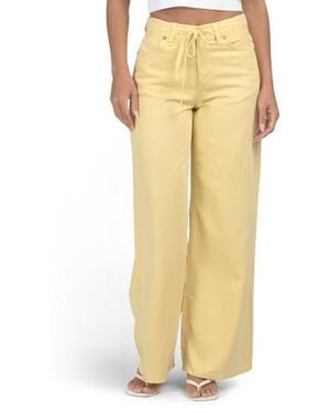 Marshalls Self Tie Wide Leg Pants For - Yellow