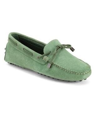 Marshalls Suede Car Shoes With Knot Accent For - Green
