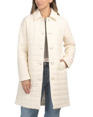 Marshalls Single Breasted Boucle Quilted Jacket For - Natural