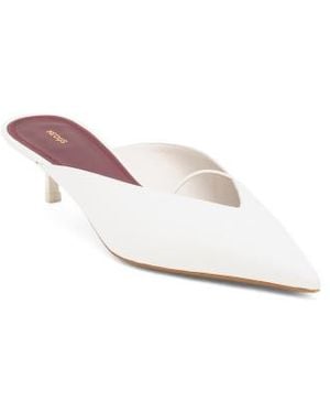 Marshalls Matar Kitten Heel Mules For - White