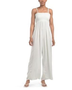 Marshalls Maria Smocked Pull On Jumpsuit For - White
