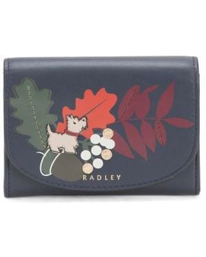Marshalls Leather Acorntopia Medium Flap Over Wallet For - Blue