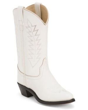 Marshalls Leather Western Boots For - White