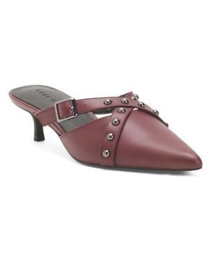 Marshalls Leather Alexis Kitten Heels For - Purple