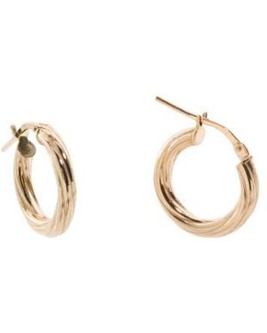 Marshalls 18Kt Plated Sterling Swirl Hoop Earrings For - Metallic