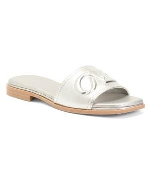 Marshalls Leather Genevieve Slides For - White