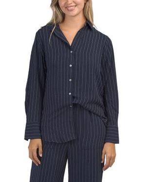 Marshalls Airflow Striped Long Sleeve Shirt For - Blue