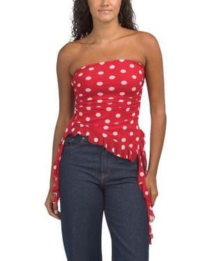 Marshalls Cascading Ruffle Top For - Red