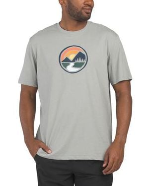 Marshalls Sunset Mountain Circle Graphic T-Shirt For - Gray