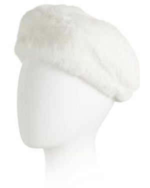 Marshalls Mishka Faux Fur Beret For - White