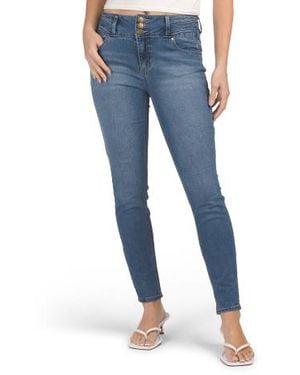 Marshalls Three Button Stack High Waisted Skinny Jeans For - Blue