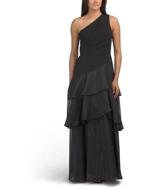 Marshalls One Shoulder Tiered Gown For - Black